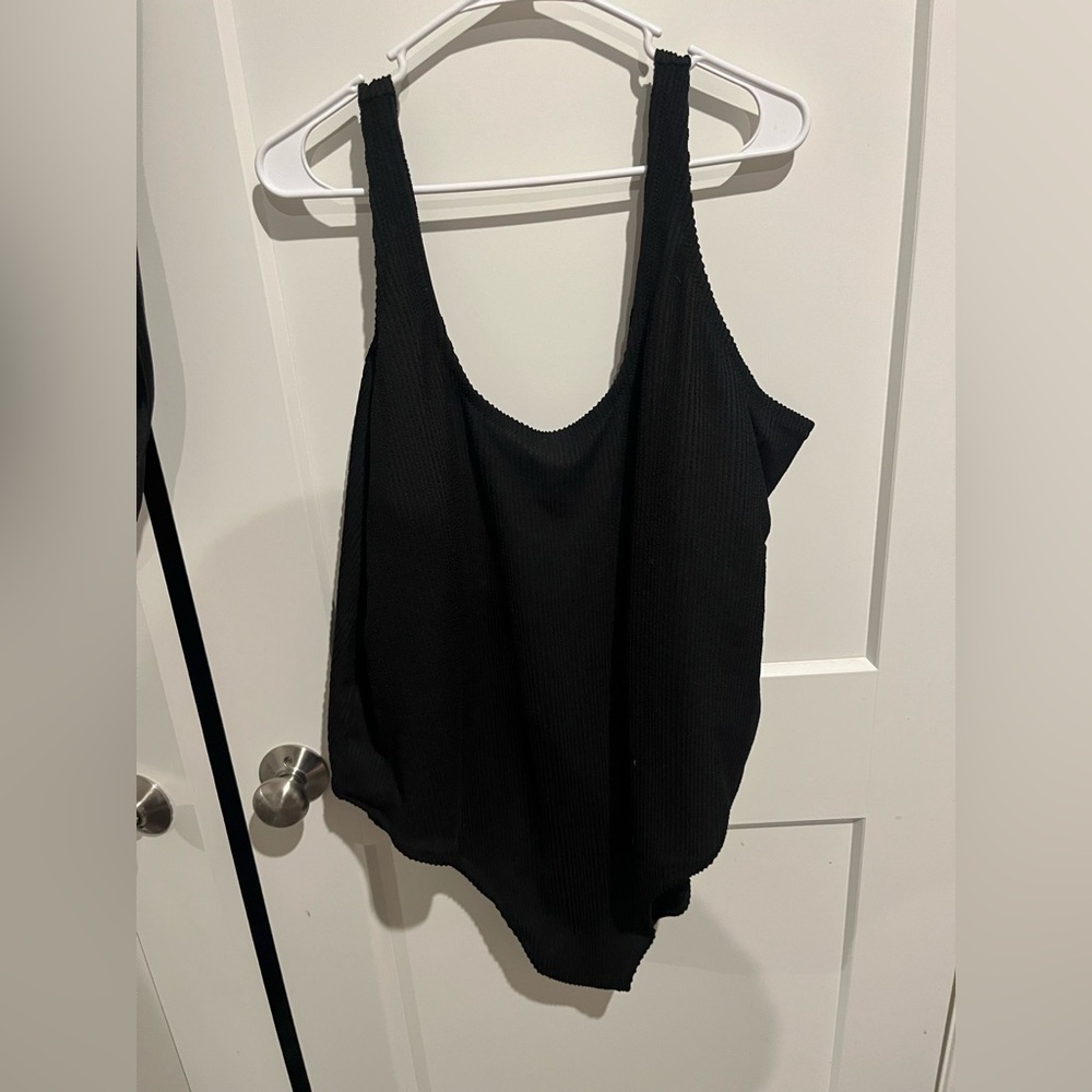 Black Ribbed Bathingsuit